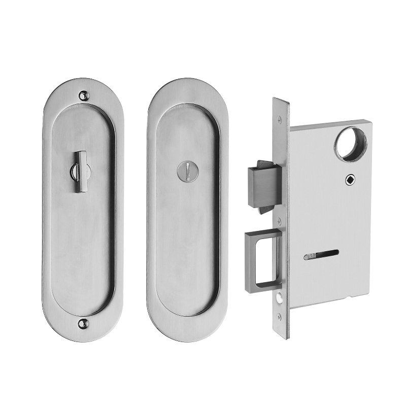 1802 Portance Pocket Door Mortice Lock, раздвижные дверные замки сарая невидимая дверная ручка для деревянной карманной двери оборудования (атласный никель)